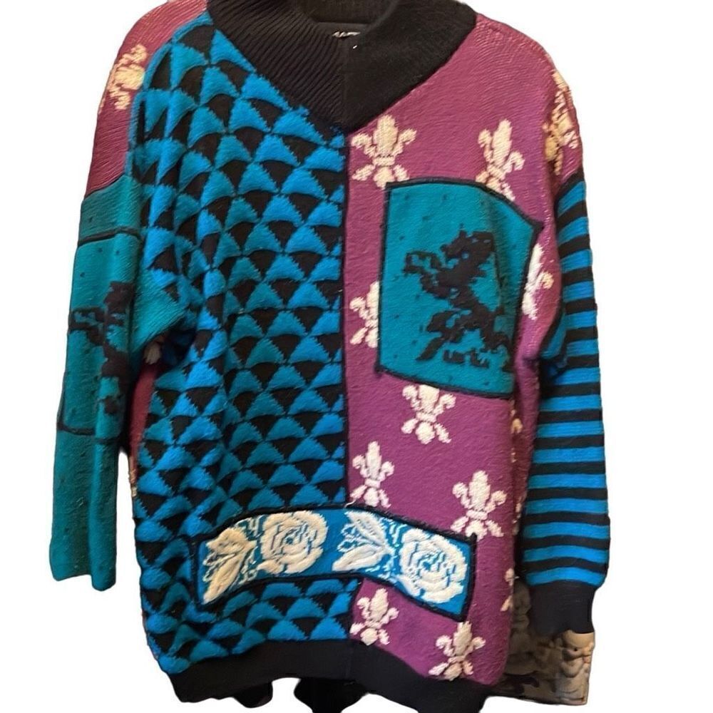 Vintage 80s Imari sweater size medium